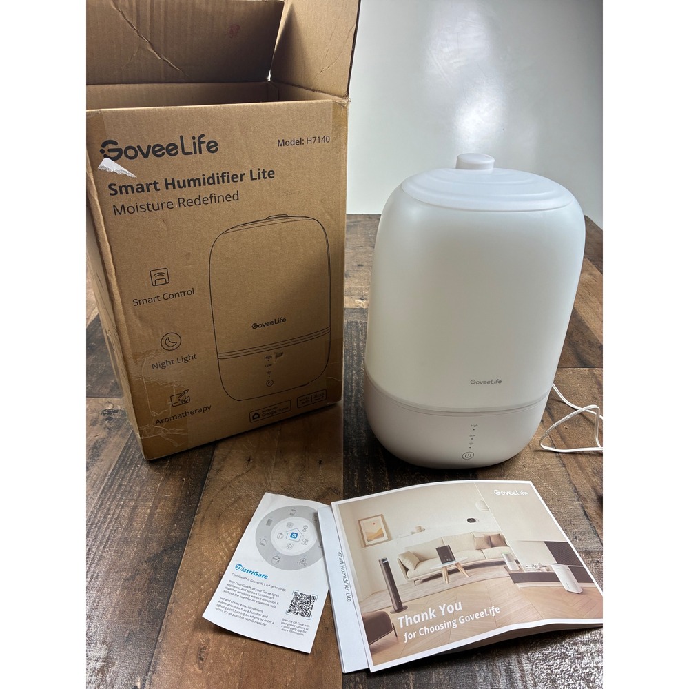 GoveeLife Smart Humidifier‎ Lite H7140 White WiFi Alexa Google Home Aromatherapy